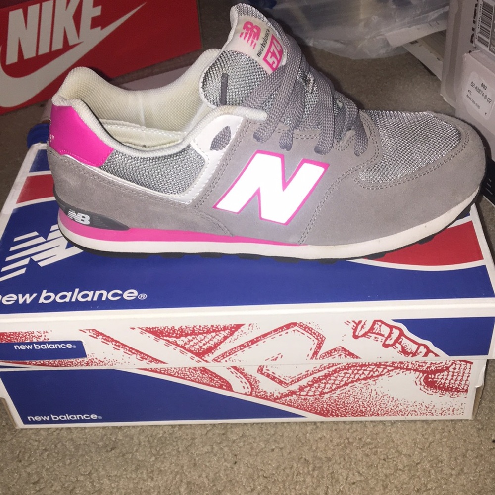 Worn twice pink and grey new balances